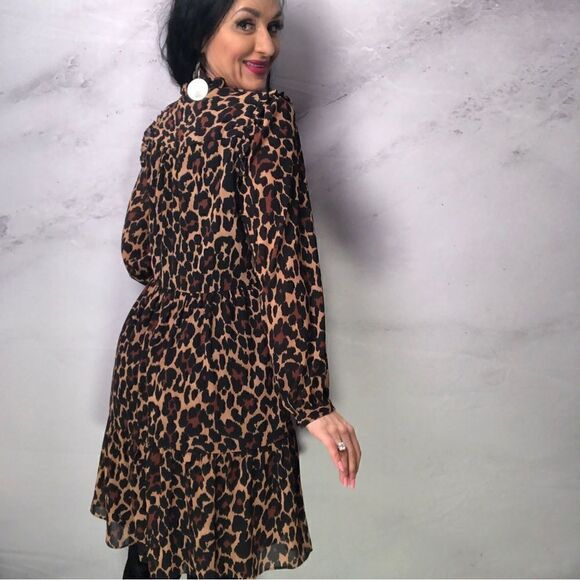 J.Crew animal print light dress layered - Picture 2 of 5